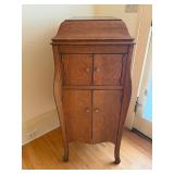 Victrola Console Cabinet With Built-In Record Storage, Curved Legs