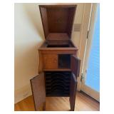 Victrola Console Cabinet With Built-In Record Storage, Curved Legs