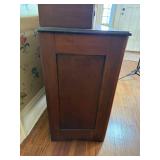 Antique 5 Drawer Wood Chest  with Floating Mirror, 2 Small Upper Drawers