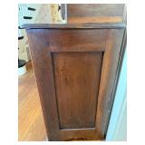 Antique 5 Drawer Wood Chest  with Floating Mirror, 2 Small Upper Drawers