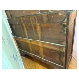 Antique 5 Drawer Wood Chest  with Floating Mirror, 2 Small Upper Drawers