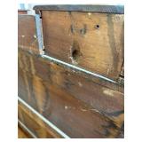 Antique 5 Drawer Wood Chest  with Floating Mirror, 2 Small Upper Drawers