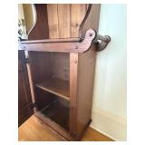 Rustic Wooden Cabinet with Shelves and a towel racks