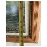 Framed Landscape Print - Riverside Cottage with Trees