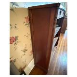 Oak Bookcase with Top Drawer Lion Head Pulls - Vintage 3-Shelf Cabinet *books NOT included