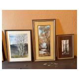 Signed Framed Tree Landscape Prints (Lot of 3)