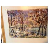 Autumn Forest Landscape Painting - Framed, Signed