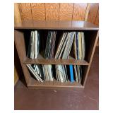 Vinyl Record Collection in Wood Cabinet
