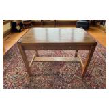 Solid Wood Library Table Desk with Drawer and Lower Shelf