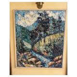 August Molder Abstract Landscape Painting - Thick Impasto on Canvas