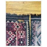 Kilim Rugs - Handwoven Geometric Diamond Motifs (Lot of 2)