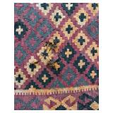 Kilim Rugs - Handwoven Geometric Diamond Motifs (Lot of 2)