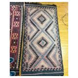 Kilim Rugs - Handwoven Geometric Diamond Motifs (Lot of 2)