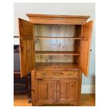 Pennsylvania House Solid Wood Cabinet With Upper Doors, 1 Drawer & Lower Storage