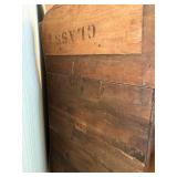 Antique Secretary Desk with Drop-Front Writing Surface, Pigeonholes & Glass Door Bookcase