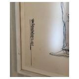 Original Ink Figure Sketch - Signed Framed Figure Study