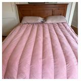 Wooden Bed Frame with Paneled Headboard