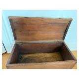 Wooden Blanket Chest - Vintage Storage Trunk with Handles