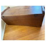 Wooden Blanket Chest - Vintage Storage Trunk with Handles