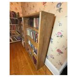 Pair of 5-Shelf Wooden Bookcases - Books Not Included
