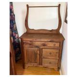 Amish Heritage Furniture Washstand with Towel Bar - Solid Wood, 5-Drawer & 1-Door