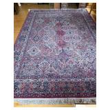 Karastan 10x14 Wool Rug Multicolor Panel Kirman  100% Worsted Wool Pile Design #17