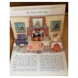 Large Teddy Bear, McLoughlin Bros. The Jolly Jump-Ups Favorite Nursery Stories - 1912 Vintage Children