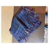 Assorted Textiles Throws & Blankets - Beige Cream, Denim & Plaid