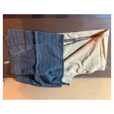 Assorted Textiles Throws & Blankets - Beige Cream, Denim & Plaid