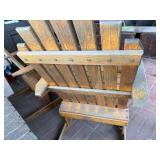 Wooden Adirondack Chairs Set of 2 - Slat Back Patio Outdoor Seating