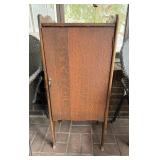 Oak Veneer Cabinet with Single Door, Tapered Legs