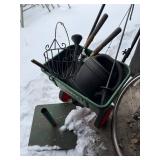 Scotts Spreader with Garden Tools - Shovel, Trowels, Rake