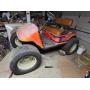 EZ-GO Electric Golf Cart - Orange/Blue, 29x14 NHS Off-Road Tires, 6 NEW Batteries, New Computer