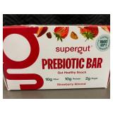 Supergut Prebiotic Bar Strawberry Almond - Gut Healthy Snack, 12 Bars, Net Wt 612 g