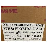 CornBrights Small Sugar-Coated Vanilla Flavored Corn Snack - 24 Bags