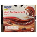 Equate Meal Replacement Shake - Creamy Milk Chocolate - 6 Bottles, 66 Fl Oz Total