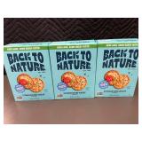 Back to Nature Stoneground Wheat Crackers, 3 Boxes (5 oz Each), Best by Sept 2025