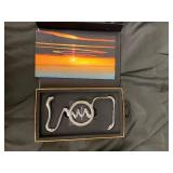 OneLine Case Ring Stand Desk Sculpture - Silver - New in Box