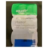 Equate XL Weekly Planner Pill Organizer - Large Compartments, Snap-Close Lids