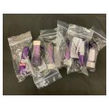 Lipsticks - Purple Tube Assortment in Clear Bags (6-Pack)