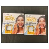OLAY Cleansing Melts Water-Activated Daily Facial Cleanser & Vitamin C (Lot of 2)