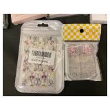 Nail Art Supplies - Assorted False Nails, Decals & Beads (Lot of 6)