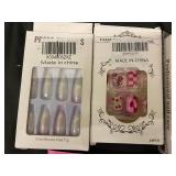 Nail Art Supplies Assortment - Press-On Nails, Nail Tips & Nail Polish Strips