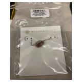 Kendra Scott Football Pendant - Orange Goldstone