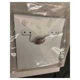 Kendra Scott Football Pendant - Orange Goldstone