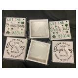 Decorative Wall Signs - Let the Shenanigans Begin! & New Home Beginnings (Lot of 6)