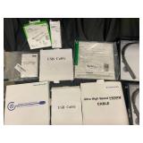 Apple AirTag 4-Pack - LG Tone Headset - HDMI & USB Cables - Electronics Accessory Bundle