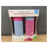 Bentgo Kids Stainless Steel Insulated Water Bottle Set 2-Pack, 14 oz - Brand New
