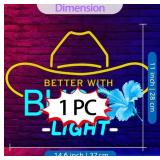Busch Light Cowboy Better With LED Neon Beer Sign - Brand New
