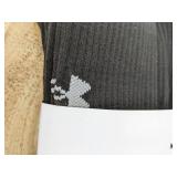 6 Pairs Under Armour Cotton Crew Socks Large, Black - Brand New